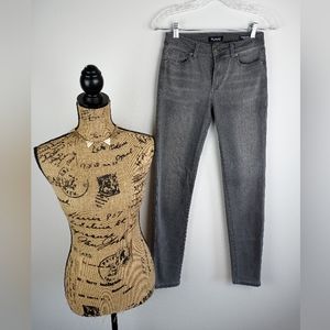 Grey Mid Rise Soft Grey Skinny Jeans